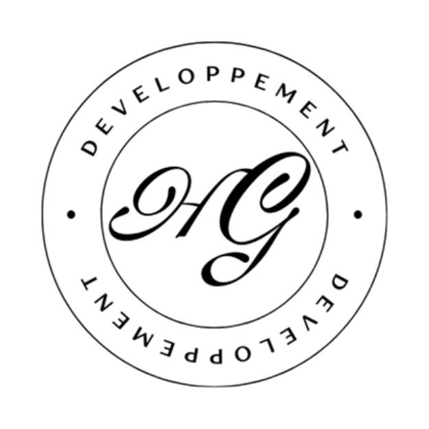 Logo circulaire HG Développement avec les initiales HG